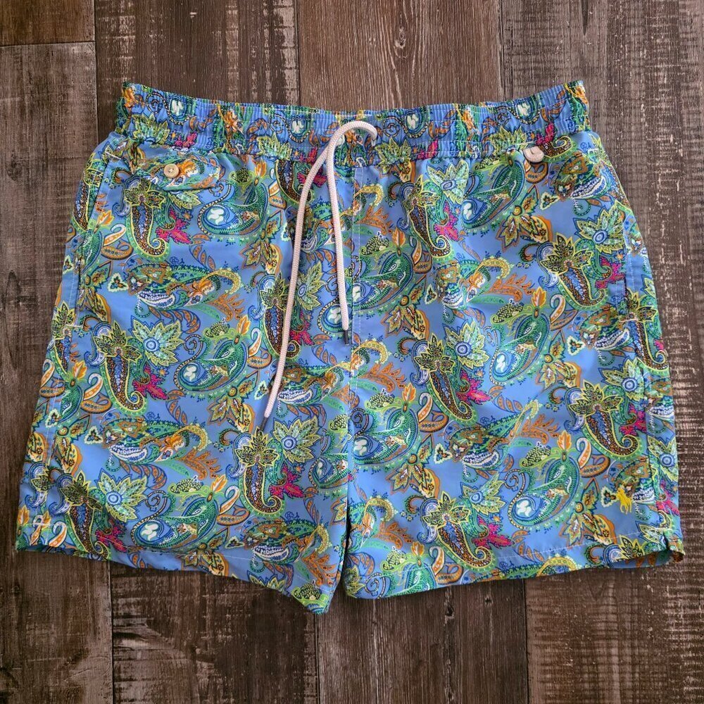 Polo Ralph Lauren Men's Swim Shorts Trunks Tropical Floral Paisley Size XXL